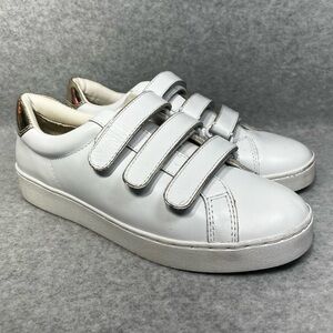 Vionic Splendid Bobbi Sneakers Womens Size 8 Hook & Loop‎ Metallic Gold Details